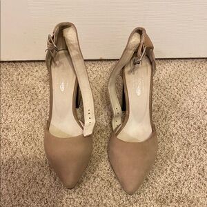 Jeffrey Campbell Tan Heels with Ankle Straps